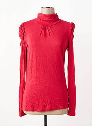 Top tissage jersey manches longues rouge DDP femme