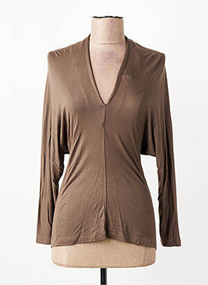 T-shirt manches longues manches longues marron NINATI femme