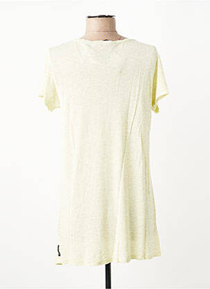 T-shirt stretch manches courtes jaune MAISON SCOTCH femme