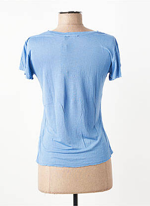 T-shirt stretch manches courtes bleu IKKS femme