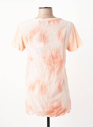 T-shirt stretch manches courtes rose MAISON SCOTCH femme