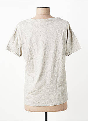 T-shirt sérigraphie manches courtes gris MAISON SCOTCH femme