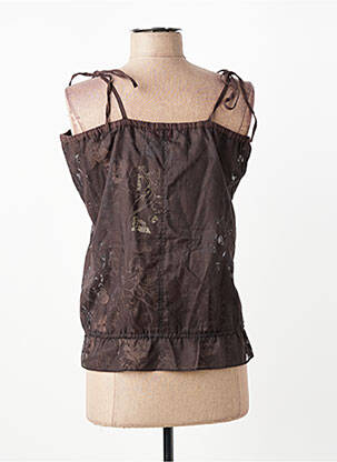 Top stretch fines bretelles marron FIRETRAP femme