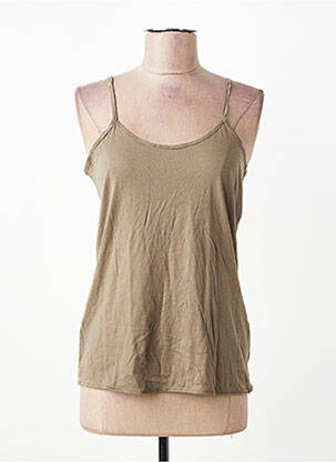 Top stretch fines bretelles vert I.CODE (By IKKS) femme