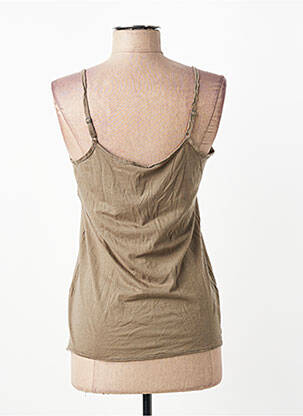 Top stretch fines bretelles vert I.CODE (By IKKS) femme