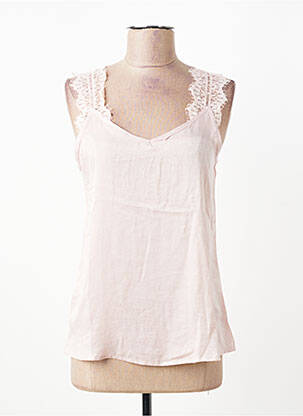 Top stretch sans manche rose MEISÏE femme