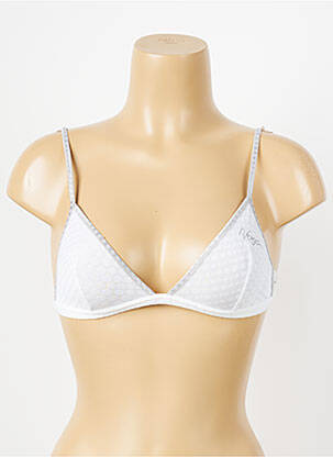 Soutien-gorge sans armature haut triangles blanc DDP femme