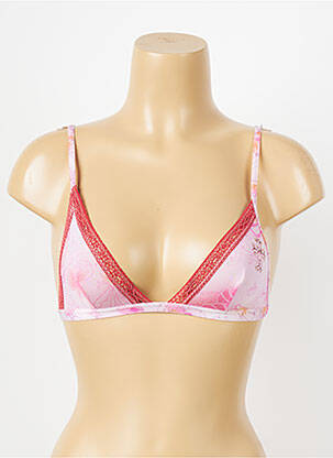 Soutien-gorge sans armature haut triangles rose PRINCESSE TAM-TAM femme