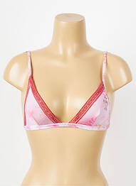 Soutien-gorge sans armature haut triangles rose PRINCESSE TAM-TAM femme