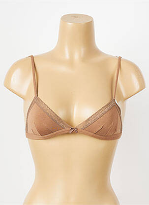 Soutien-gorge sans armature haut triangles marron PRINCESSE TAM-TAM femme