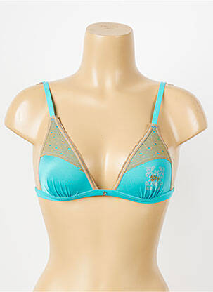 Soutien-gorge sans armature haut triangles bleu DDP femme