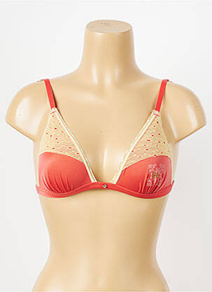 Soutien-gorge sans armature haut triangles rouge DDP femme