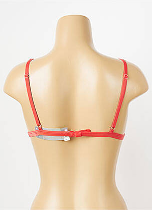 Soutien-gorge sans armature haut triangles rouge DDP femme