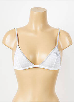 Soutien-gorge sans armature haut triangles blanc DDP femme