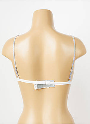 Soutien-gorge sans armature haut triangles blanc DDP femme