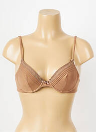 Soutien-gorge broderie haut soutien-gorge emboitant marron PRINCESSE TAM-TAM femme