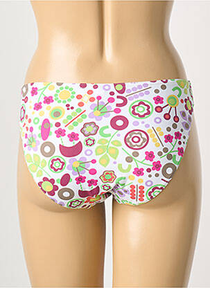 Bas de maillot de bain imprimé fleurs culotte blanc PRINCESSE TAM-TAM femme