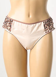 Tanga tissage satiné beige IKKS femme
