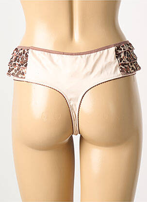 Tanga tissage satiné beige IKKS femme