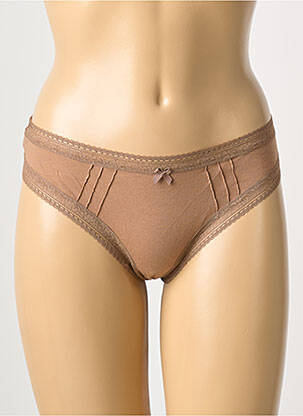 Tanga stretch marron PRINCESSE TAM-TAM femme