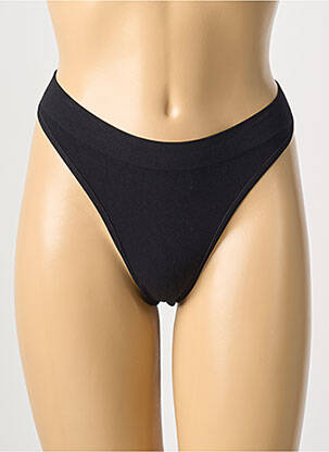 Tanga stretch noir JIPEPE femme