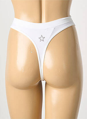 Tanga stretch blanc JIPEPE femme