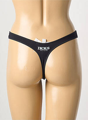Tanga stretch noir IKKS femme
