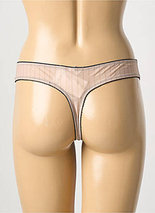 Tanga tissage satiné beige IKKS femme