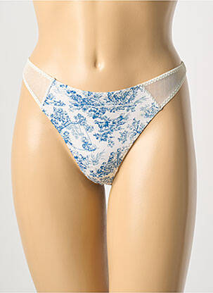 Tanga stretch bleu DDP femme