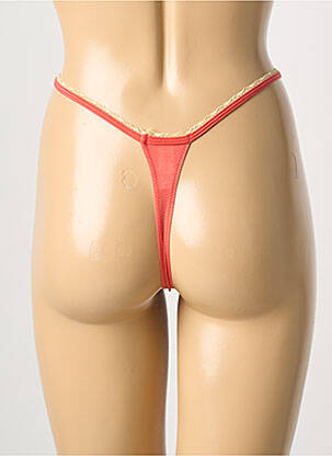 Tanga tissage satiné orange DDP femme