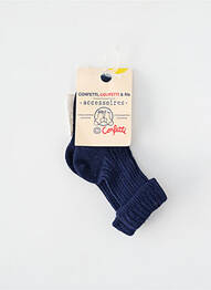 Chaussettes maille fine bleu CONFETTI enfant