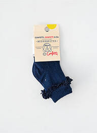 Chaussettes maille fine bleu CONFETTI fille