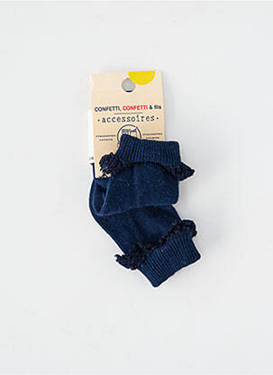Chaussettes maille fine bleu CONFETTI fille