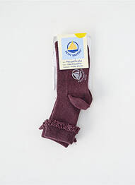 Chaussettes maille fine violet PETIT BATEAU fille