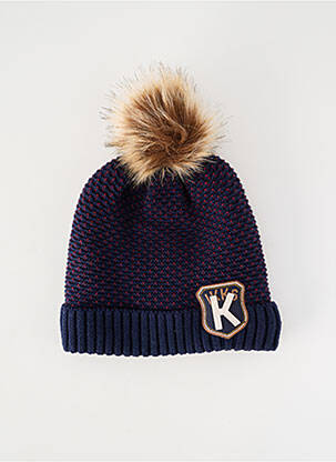 Bonnet doublure textile bleu IKKS homme