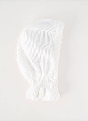 Bonnet forme cagoule blanc LAPIN BLEU fille