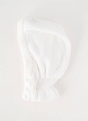 Bonnet forme cagoule blanc LAPIN BLEU fille