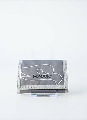 Porte-monnaie broderie gris HAWK homme