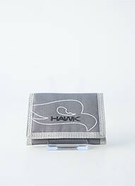 Porte-monnaie broderie gris HAWK homme