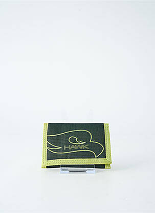 Porte-monnaie broderie vert HAWK homme