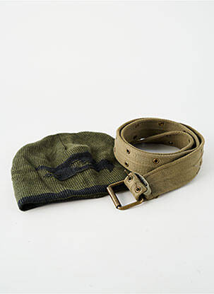 Bonnet maille fine vert HAWK homme