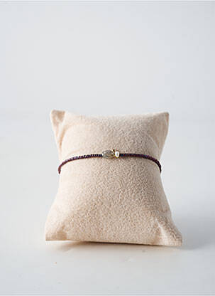 Bracelet fermeture fermoir mousqueton violet BY GARANCE femme