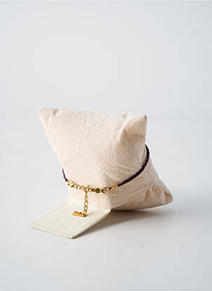 Bracelet fermeture fermoir mousqueton violet BY GARANCE femme