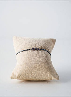 Bracelet fermeture fermoir mousqueton bleu BY GARANCE femme