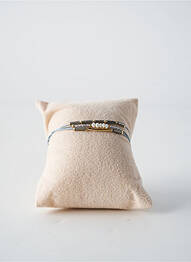 Bracelet fermeture fermoir mousqueton gris BY GARANCE femme