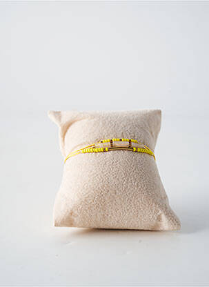 Bracelet fermeture fermoir mousqueton jaune BY GARANCE femme