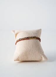 Bracelet fermeture fermoir mousqueton marron BY GARANCE femme