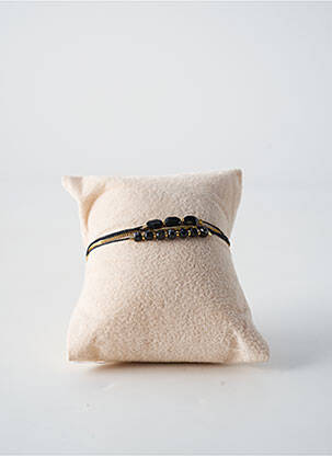 Bracelet fermeture fermoir mousqueton noir BY GARANCE femme