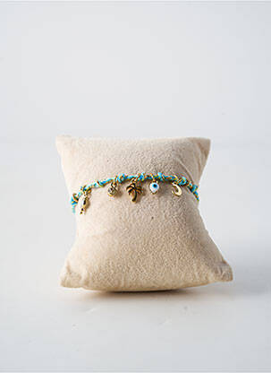 Bracelet fermeture fermoir mousqueton bleu BY GARANCE femme