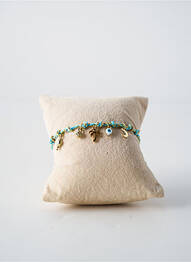 Bracelet fermeture fermoir mousqueton bleu BY GARANCE femme
